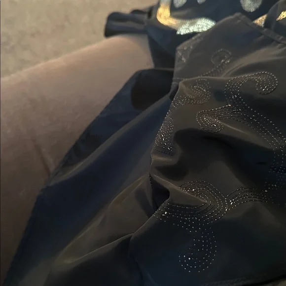 CHICOS Black and Gold Embroidered Kaftan - Picture 4 of 4